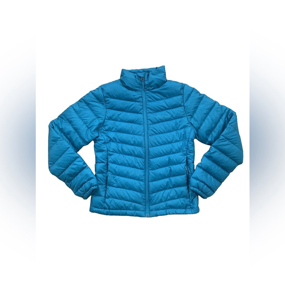 Marmot Women’s Size Extra Small XS Teal 700 Duck Down Fill Winter Puffer Coat